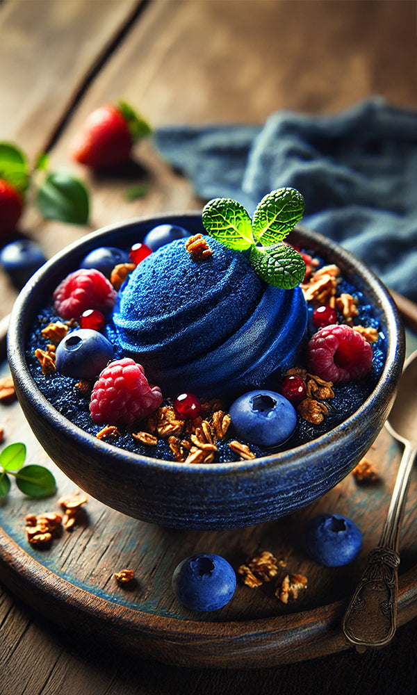 Blue (Spirulina) Cream Sorbet Bowl Recipe