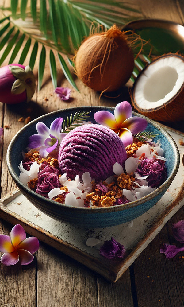 Ube + Coconut Cream Sorbet Bowl Recipe
