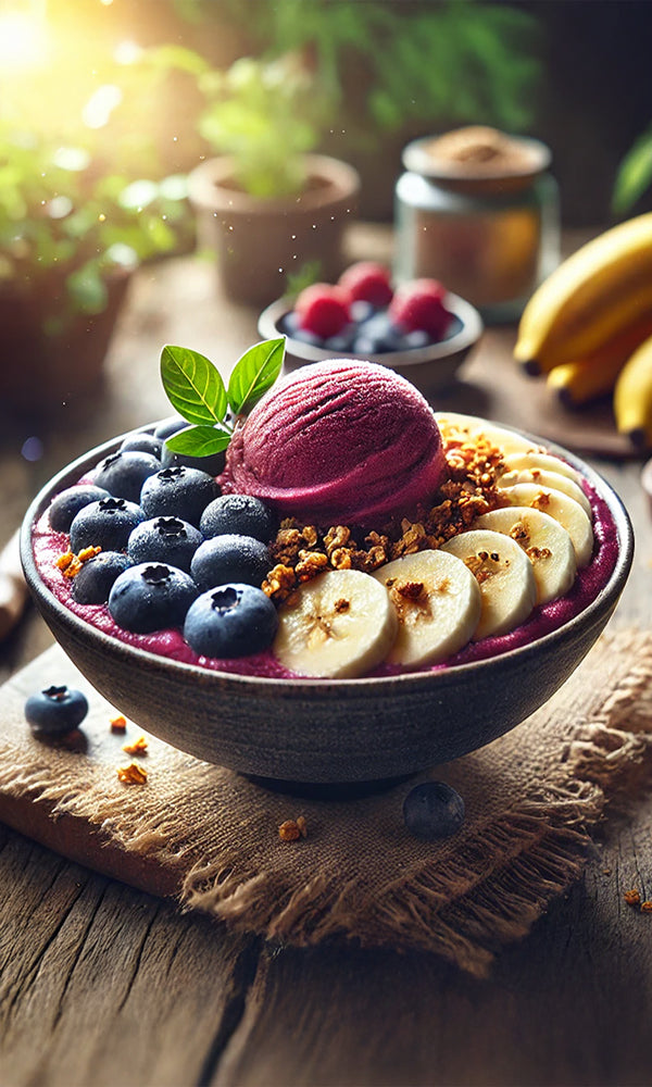 Açaí + Plant Based Protein Cream Sorbet Bowl Recipe