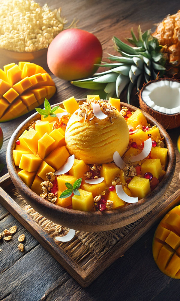 Mango Cream Sorbet Bowl Recipe