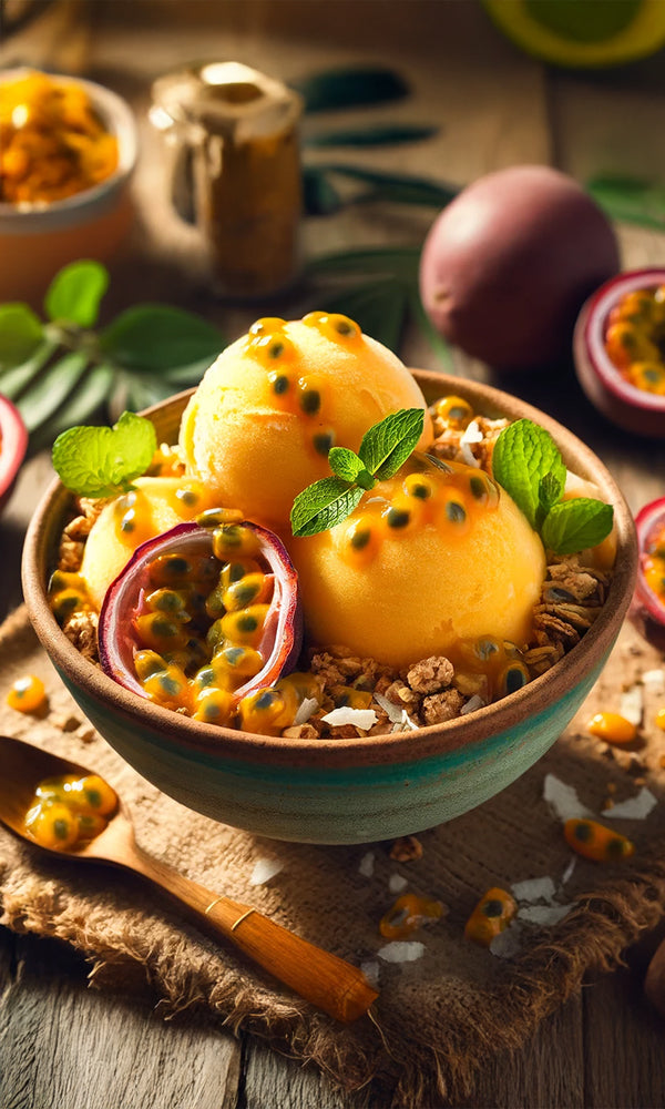 Passion Fruit Cream Sorbet Bowl Recipe