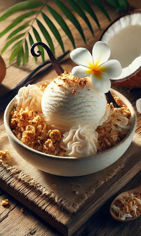 Vanilla and Coconut Cream Sorbet bowl