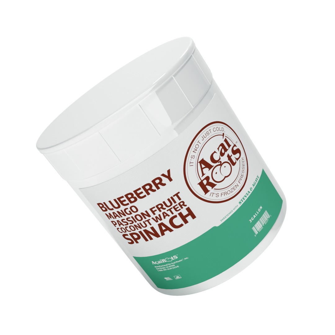 BLUEBERRY + MANGO + PASSION + COCONUT WATER + SPINACH