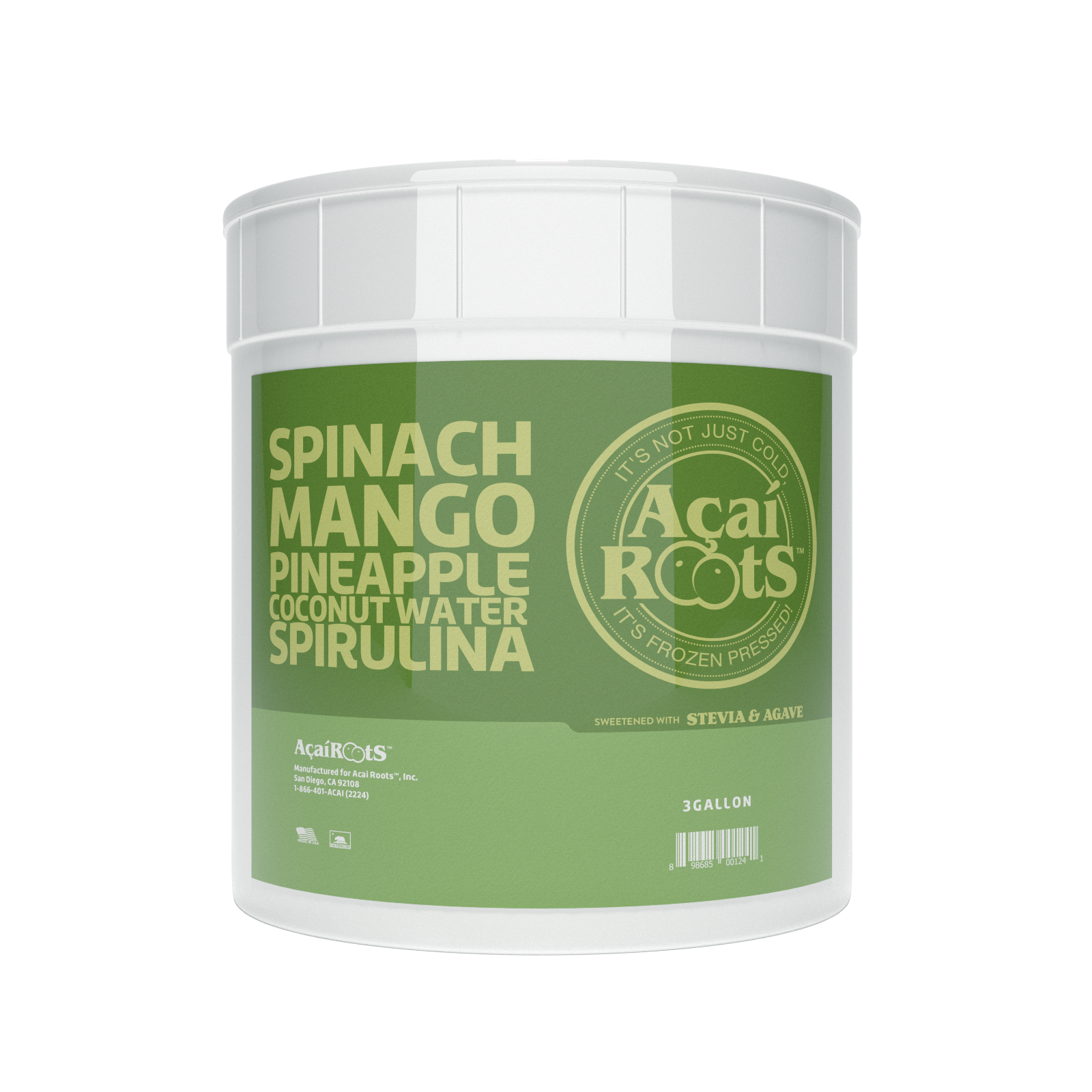 SPINACH + MANGO + PINEAPPLE + COCONUT WATER + SPIRULINA