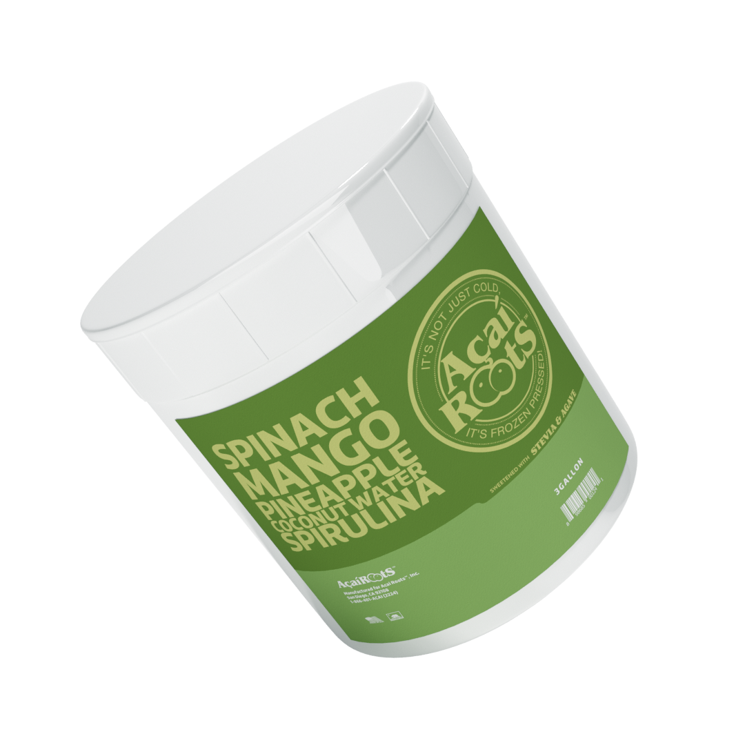 SPINACH + MANGO + PINEAPPLE + COCONUT WATER + SPIRULINA