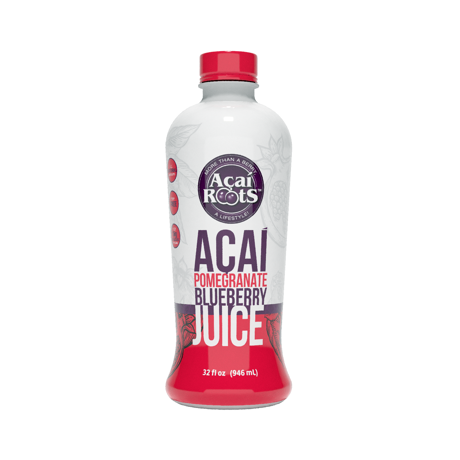 ORGANIC AÇAÍ + POMEGRANATE + BLUEBERRY JUICE (32 OZ)