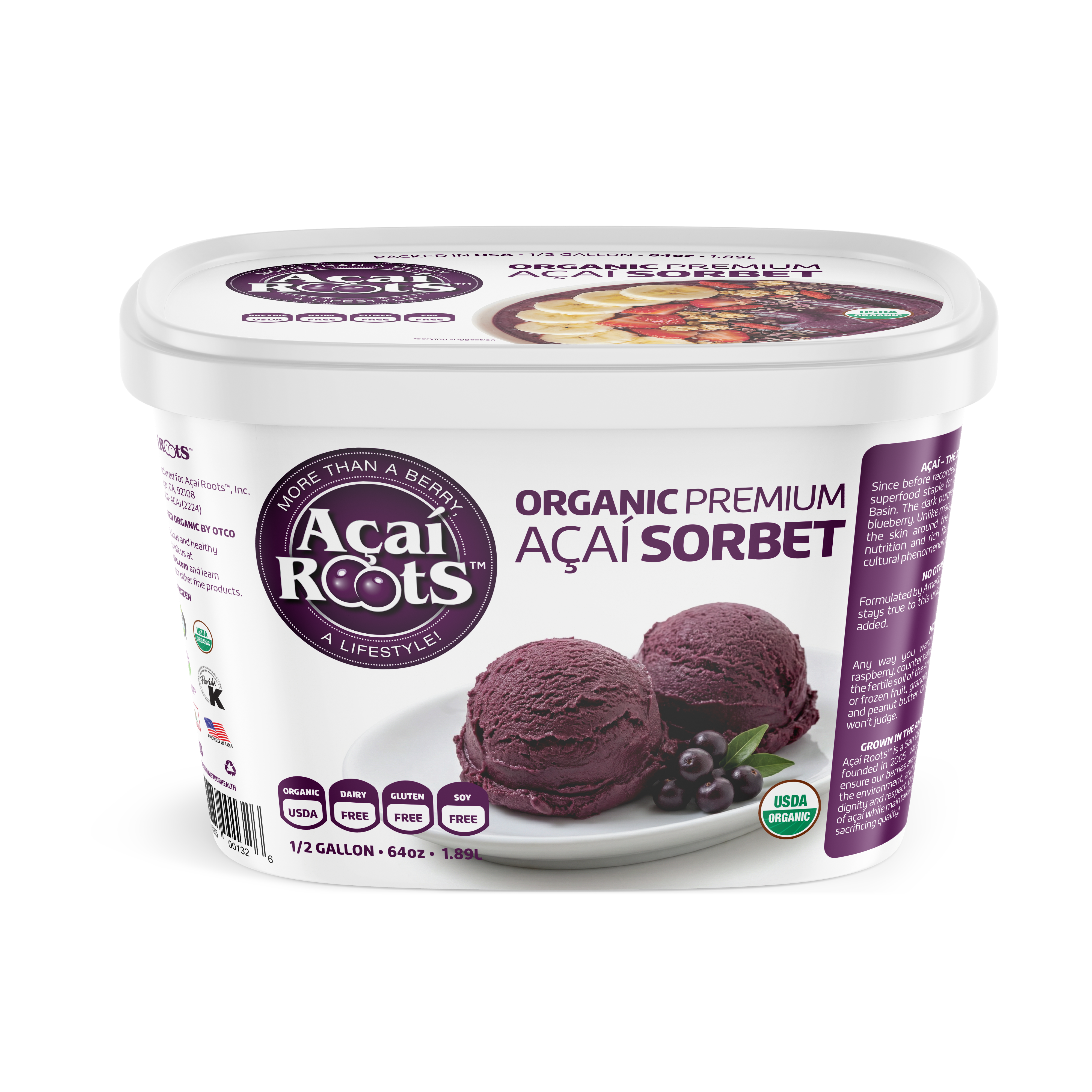 64OZ/48OZ AÇAÍ SORBET - Acai Roots