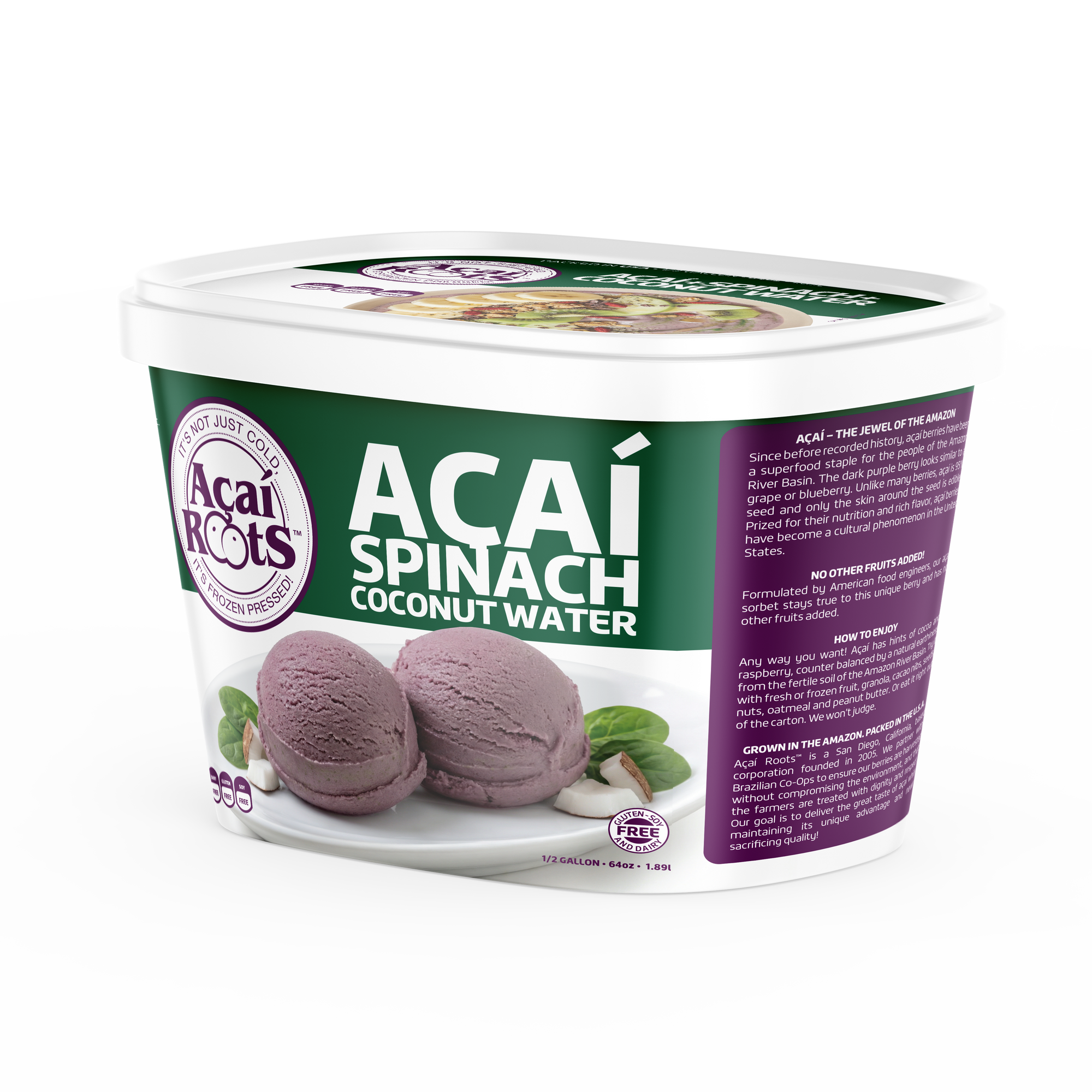 64OZ/48OZ ACAI + SPINACH + COCONUT WATER