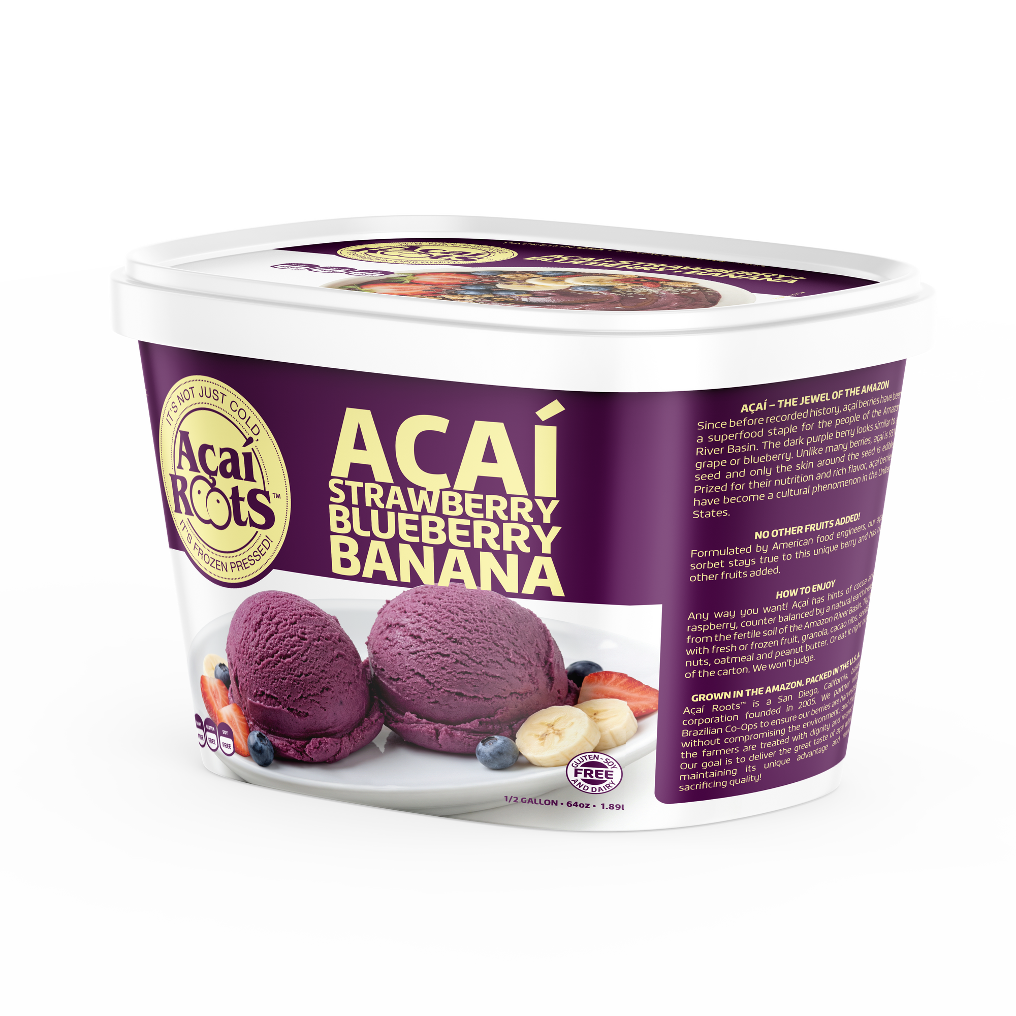64OZ/48OZ ACAI + STRAWBERRY + BLUEBERRY + BANANA