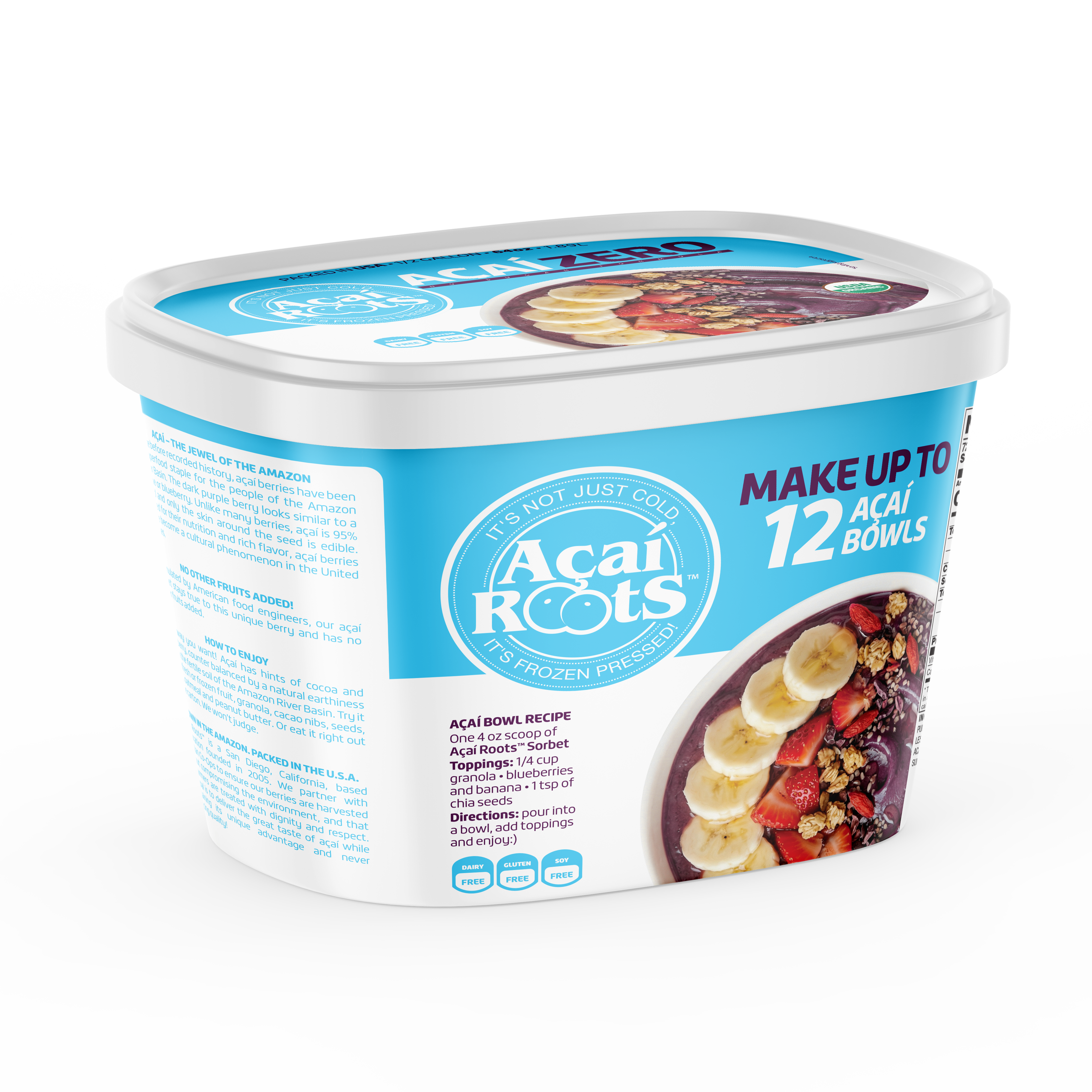 64OZ/48OZ AÇAÍ ZERO - Acai Roots