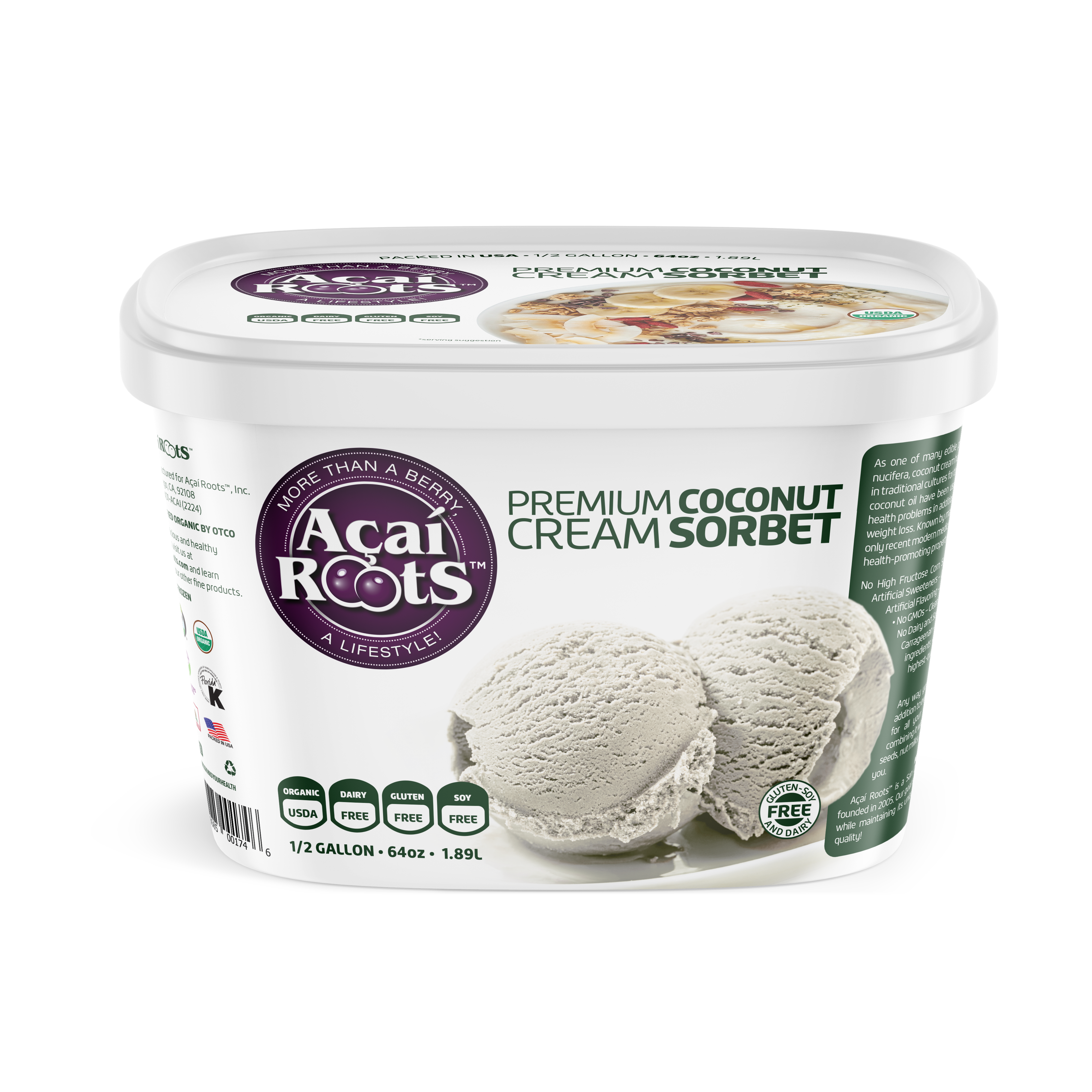 64OZ/48OZ COCONUT CREAM - Acai Roots