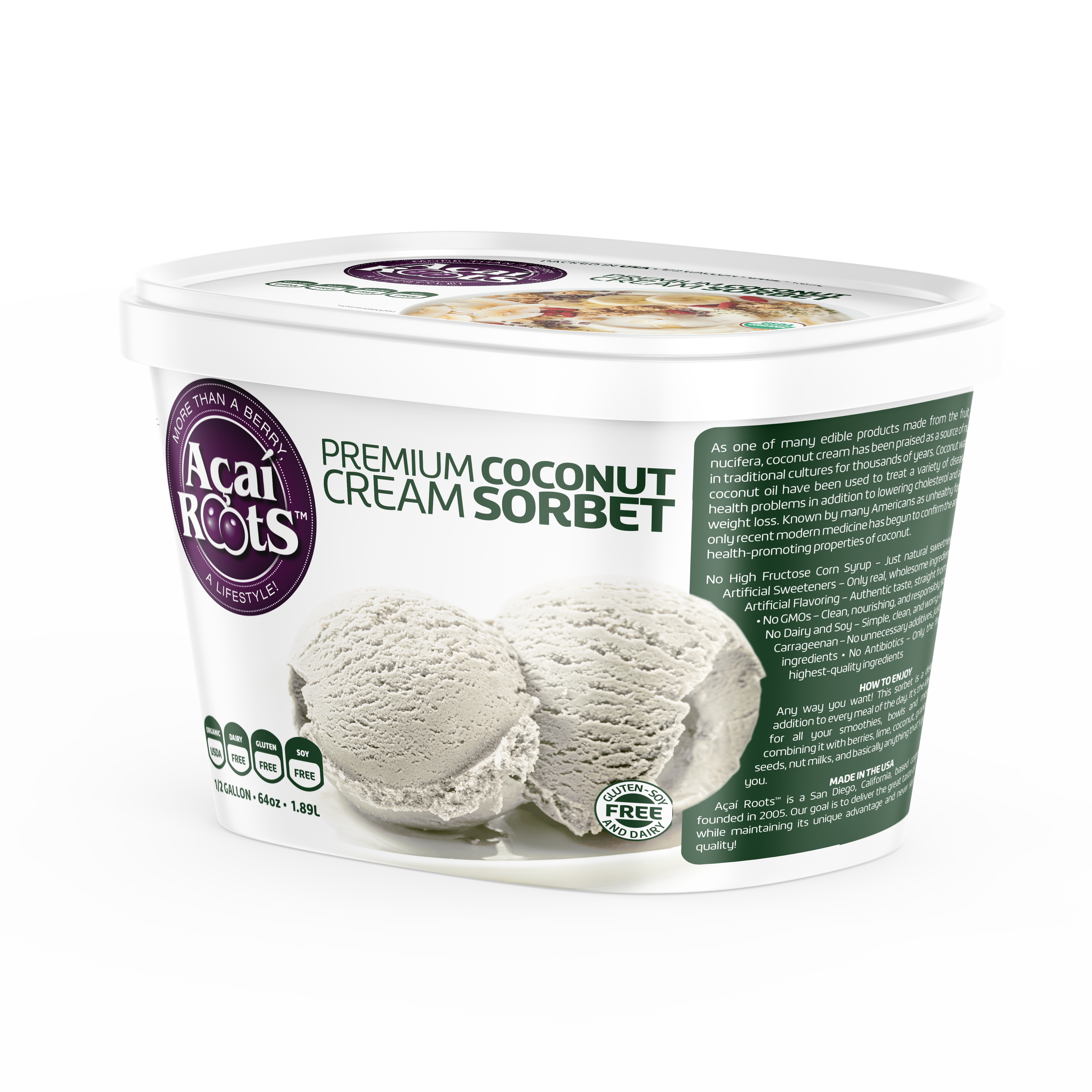 64OZ/48OZ COCONUT CREAM - Acai Roots
