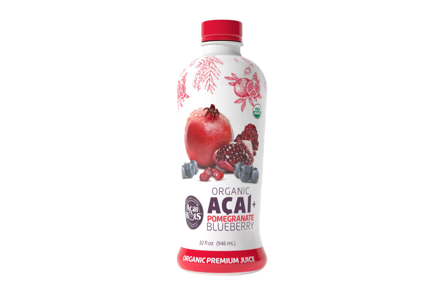 ORGANIC AÇAÍ + POMEGRANATE + BLUEBERRY JUICE (32 OZ)