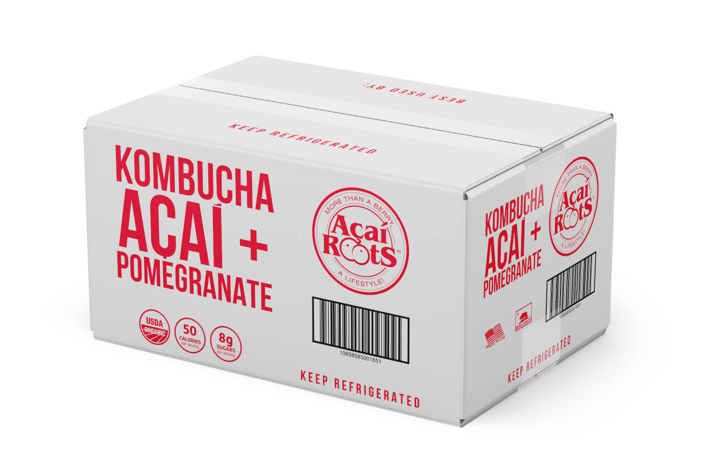 ORGANIC & RAW AÇAÍ + POMGEGRANATE KOMBUCHA