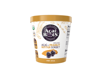 1 Pint ORGANIC PREMIUM AÇAÍ + PEANUT BUTTER SORBET