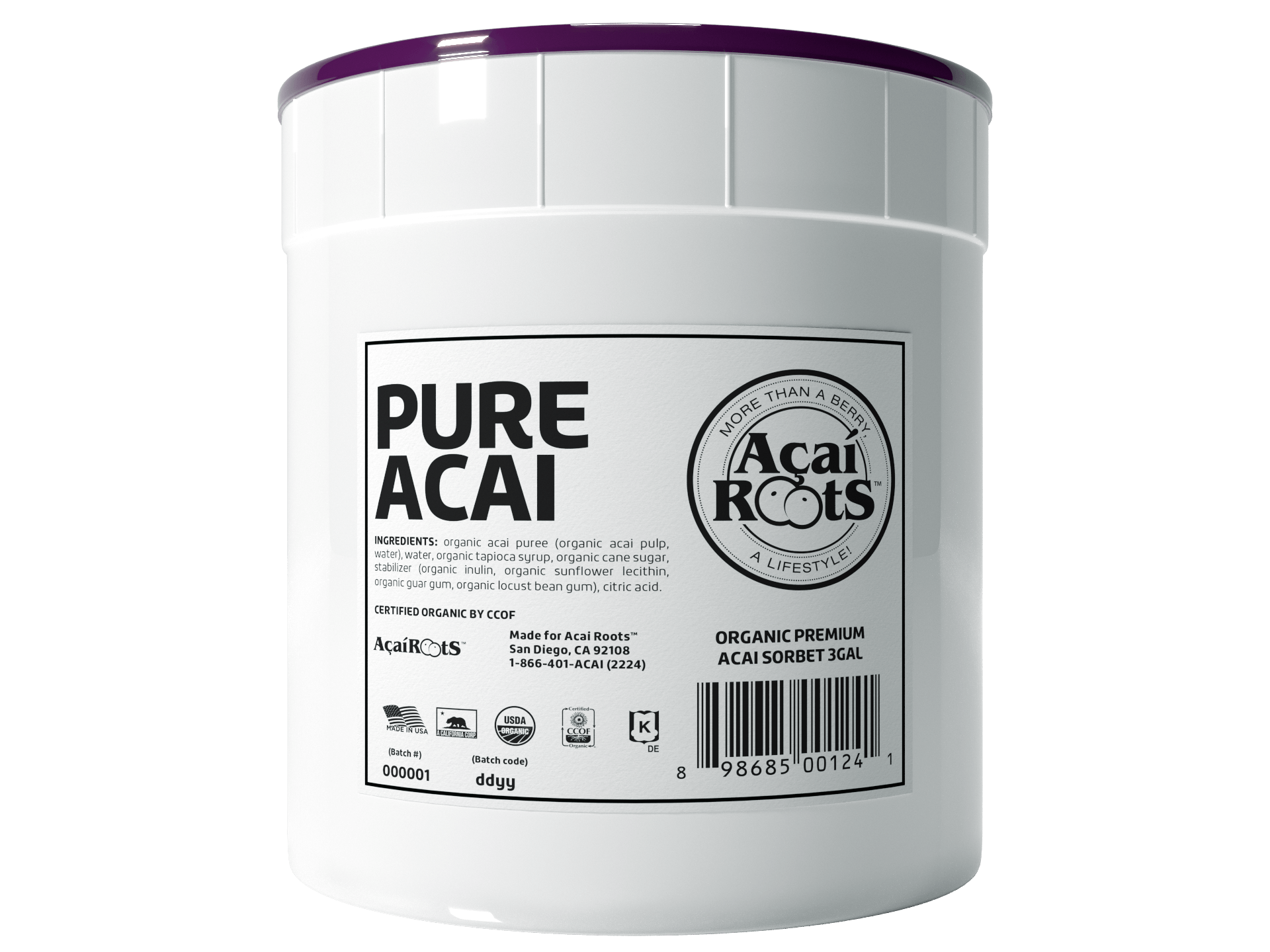 3G ORGANIC PREMIUM AÇAÍ SORBET