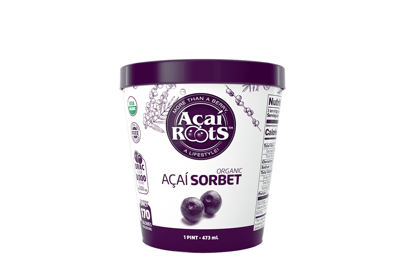 Frozen Sorbet & Pouches Acai Roots