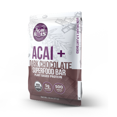 ORGANIC AÇAÍ + DARK CHOCOLATE PLANT BASED / SUPERFOOD BAR