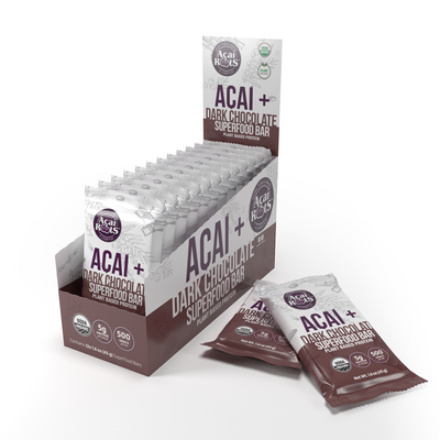 ORGANIC AÇAÍ + DARK CHOCOLATE PLANT BASED / SUPERFOOD BAR